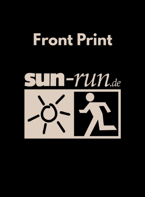 Sun-Run Sport Shirt - Schwarz (Damen) // Beige Print