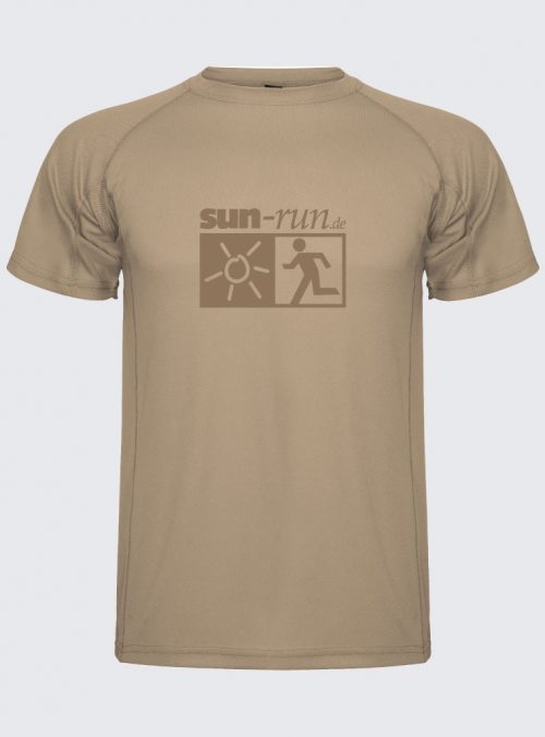 Sun-Run Sport Shirt - Dark Sand (Herren) // Helles Khaki Print