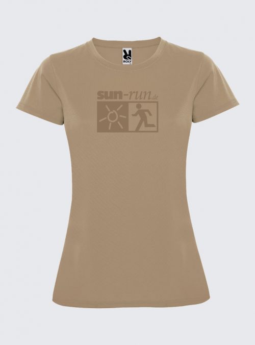 Sun-Run Sport Shirt (Damen) - Dark Sand // Helles Khaki Print
